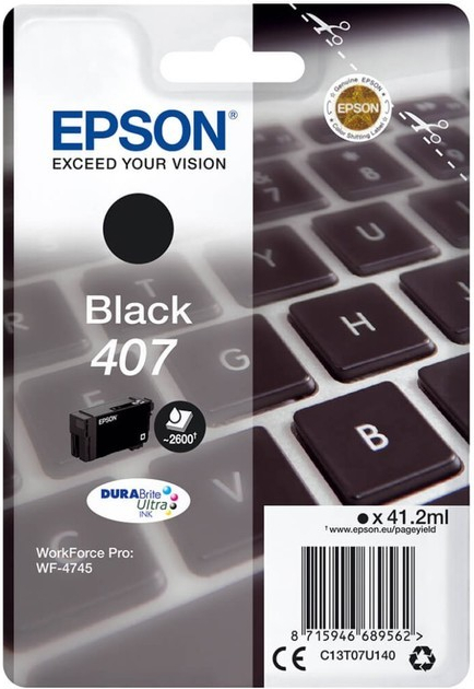 Epson 407 Black - originálny