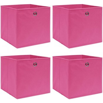 shumee Úložné boxy 4 ks ružové 32x32x32 cm látkové od 26,1 € - Heureka.sk