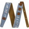 Fender Wrangler Ripped Paisley Denim Strap Indigo Gitarový pás