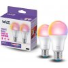 Philips WiZ 8720169072336 LED žiarovka WIZ E27, 8,5W, 2200K-6500K+RGB, 806lm, A60, stmievateľná, 2-set