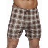 Pánske trenky káro Cornette Comfort 5XL Hnedá