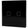 WI-FI SMART TOUCH EU 2 GANG 1 WAY SWITCH BLACK
