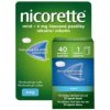 Nicorette Mint 4 mg zmierňujú chuť na cigaretu 40 pastiliek