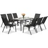 Modena čierna kovová súprava záhradného nábytku pre 8 osôb Garden Point