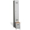 Lacneskrine #03 STANDARD 1 PLUS 1+1-dverová šatníková skriňa s dlhými dverami, zabudovanou lavicou a skriňou na obuv