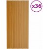 vidaXL Strešné panely 100x45 cm pozinkovaná oceľ bledé drevo 36 ks
