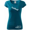 FOOTBALL nápis šikmo - Dámske tričko Pure - S ( Petrolejová )