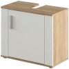 Tempo Kondela Skrinka pod umývadlo, dub sonoma/matná biela, LESSY NEW 02