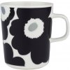 Marimekko Hrnček Oiva Unikko 0,25l, čierno-strieborný