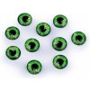 Sklenené oči na nalepenie Ø10 a 12 mm - 10 ks 1 (10 mm) zelená sv.