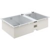 GROHE K700 nerezový dvojdrez s excentrom, ľavý, horná montáž/do roviny, 860 x 500 mm, kartáčovaná nerezová oceľ, 31855SD0