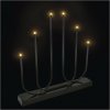 LED svietnik kovový biely, 40 cm, 2x AA, vnútorný, teplá biela 8592920147337