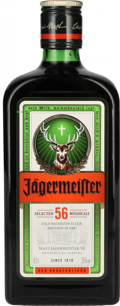 Jägermeister 35% 0,5 l (čistá fľaša)