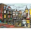 Diamondi Diamantové maľovanie AMSTERDAMSKÉ BICYKLE V KUBIZME 40 x 50 cm vypnuté plátno na rám