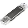 Hama FlashPen Laeta Twin USB pamäť pre smartphone a tablet sivá 64 GB USB 2.0, micro USB 2.0; 123926