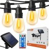 Solárna LED girlanda záhradná reťaz 20m + 20x E27 LED filament SuperLED