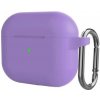 AppleKing silikónový ochranný obal s karabínou pre AirPods 3 - fialový - možnosť vrátiť tovar ZADARMO do 30tich dní