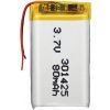 Li-Pol batéria 80mAh, 3,7V, 301425