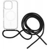 Kryt na mobil Fixed MagPure Neck s čiernou šnúrkou na krk pre Apple iPhone 16 Pro FIXPUNM-1402-BK