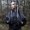 bunda dámska (bomber) URBAN CLASSICS - Satin - TB4542 - black