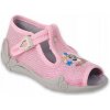 Befado detské papuče Zapínanie ružové, veľkosť 21