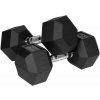 Rebel RBA-2325-15 Pogumované liatinové činky HEX 2 x 15 kg