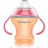 BabyOno hrnček netečúci s mäkkým náustkom Natural Nursing oranžový 180 ml