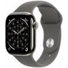 Apple Watch Series 11 Cellular 42 mm Prírodný titán s kamenno sivým športovým remienkom S/M MF8M4WF/A