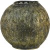Clayre & Eef Zlatý antik kovový svietnik s ornamentmi - Ø 23*21 cm - Clayre & Eef
