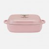 Hranatý pekáč FABINI & Mirka van Gils, (5,9 l) - Smaltovaný liatinový pekáč s poklopom, pastelovo ružový