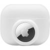 AppleKing 2v1 silikónový ochranný obal pre AirPods Pro 2 (2022) / AirTag - biely - možnosť vrátiť tovar ZADARMO do 30tich dní
