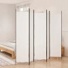 VidaXL Paraván 5-panelový biely 250 x 200 cm