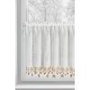 Takoy Vitrážová záclona 150x60 cm bielo-zlatá zdobená hviezdičkami-HF-473426 | 150 x 60 cm