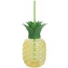 Pohár párty ananás plast so slamkou V16/8,5/8,5cm
