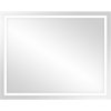 LED zrkadlo obdĺžnikové 100x80 cm, horizontálne, vstavaný vypínač, s okrajom, 4000K