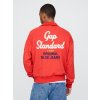 GAP Oversize mikina Americana Červená M Červená Červená