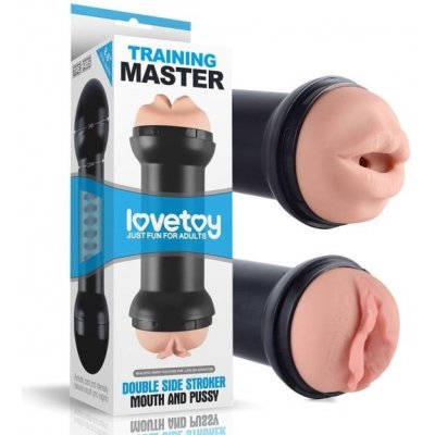 Lovetoy Training Master Double Side Stroker Mouth and Pussy, obojstranný masturbátor – ústa a vagína