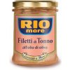 Filety z tuniaka v olivovom oleji, veľké kúsky Filetti di Tonno 180 Rio Mare