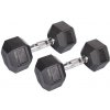 Hex Rubber Dumbell činka 1 pár hmotnosť 10 kg