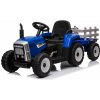 Mamido Mamido Elektrický traktor s vlečkou T2 modrý 12V7Ah EVA kolesá