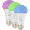 Immax NEO LITE 3x Smart žiarovka LED E27 9W RGB+CCT farebná a biela, stmievateľná, WiFi