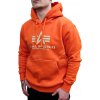 Alpha Industries Basic Hoody pánska mikina Boost Orange Farba: oranžová, Veľkosť: L
