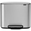 Brabantia odpadkový kôš Bo Brabantia matná ocelová 3 x 11 l
