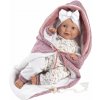 Llorens 74040 NEW BORN - žmurkacia realistická bábika bábätko so zvukmi a mäkkým látkovým telom - 42 cm