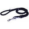 PROFIZOO Vodítko prepínacie - syntetické lano (14mm x 240cm) čierno-šedá