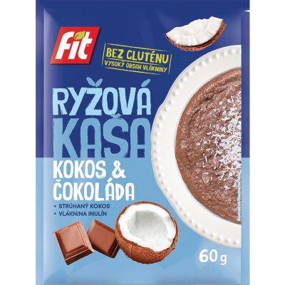 Fit ryžová kaša s kokosom a čokoládou 60 g