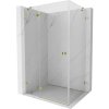 MEXEN/S - Lunar sprchovací kút dvere krídlové ľavá 75 x 70, transparent, zlato 834-075-070-50-00-L