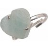 Nefertitis Be Beautiful Akvamarín srdce prsteň 44 NF54590 - od 54 mm (US 7), 1,6 x 1,5 x 0,5 cm