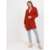 Tmavo-oranžový teddy kabátik TW-PL-BI-7372.18-dark orange ONE SIZE
