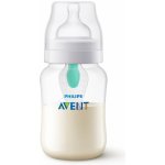 Avent dojčenská fľaša AntiColic s ventilom Airfree transparentná 260 ml